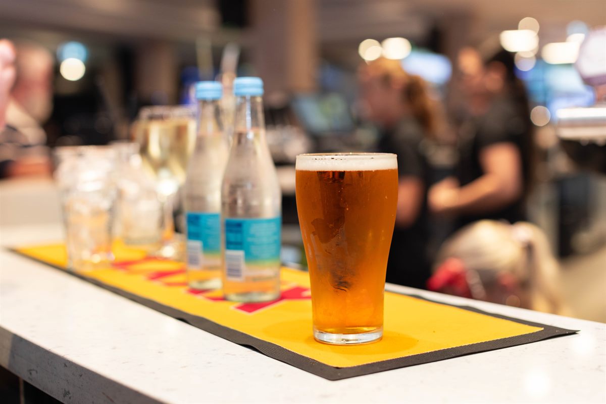 An ice-cold beer