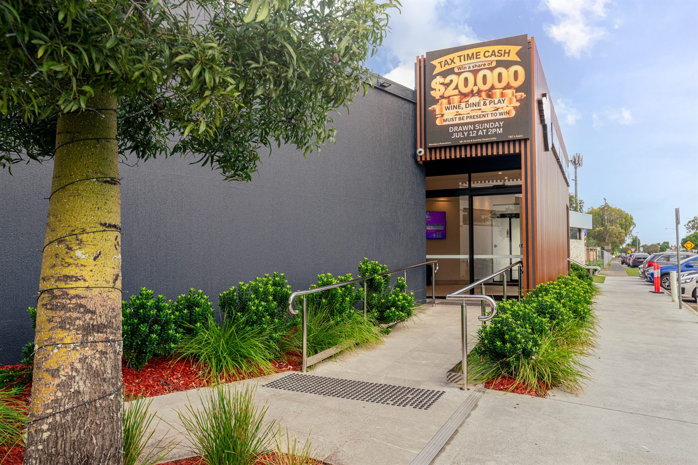 The club entrance